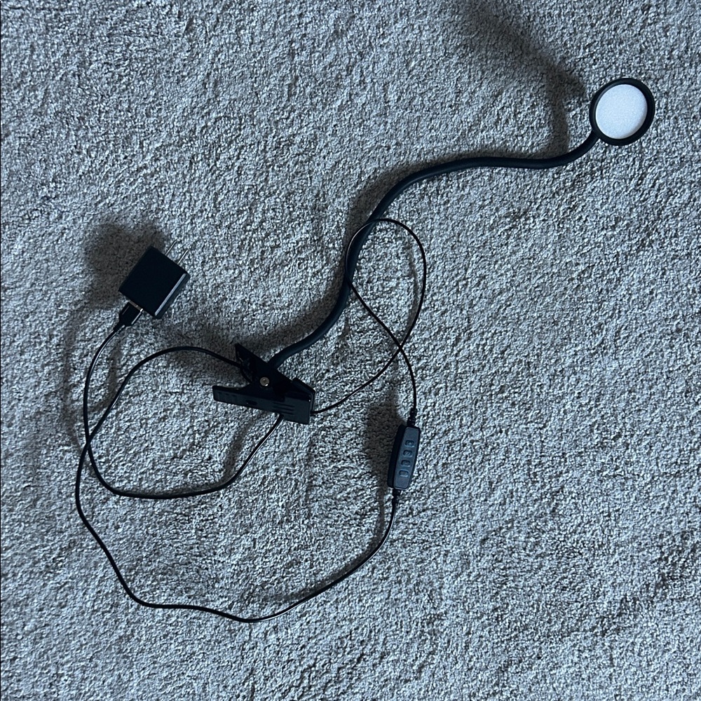 Flexible Black Clip-On LED Lamp